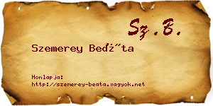Szemerey Beáta névjegykártya