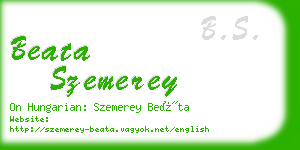 beata szemerey business card